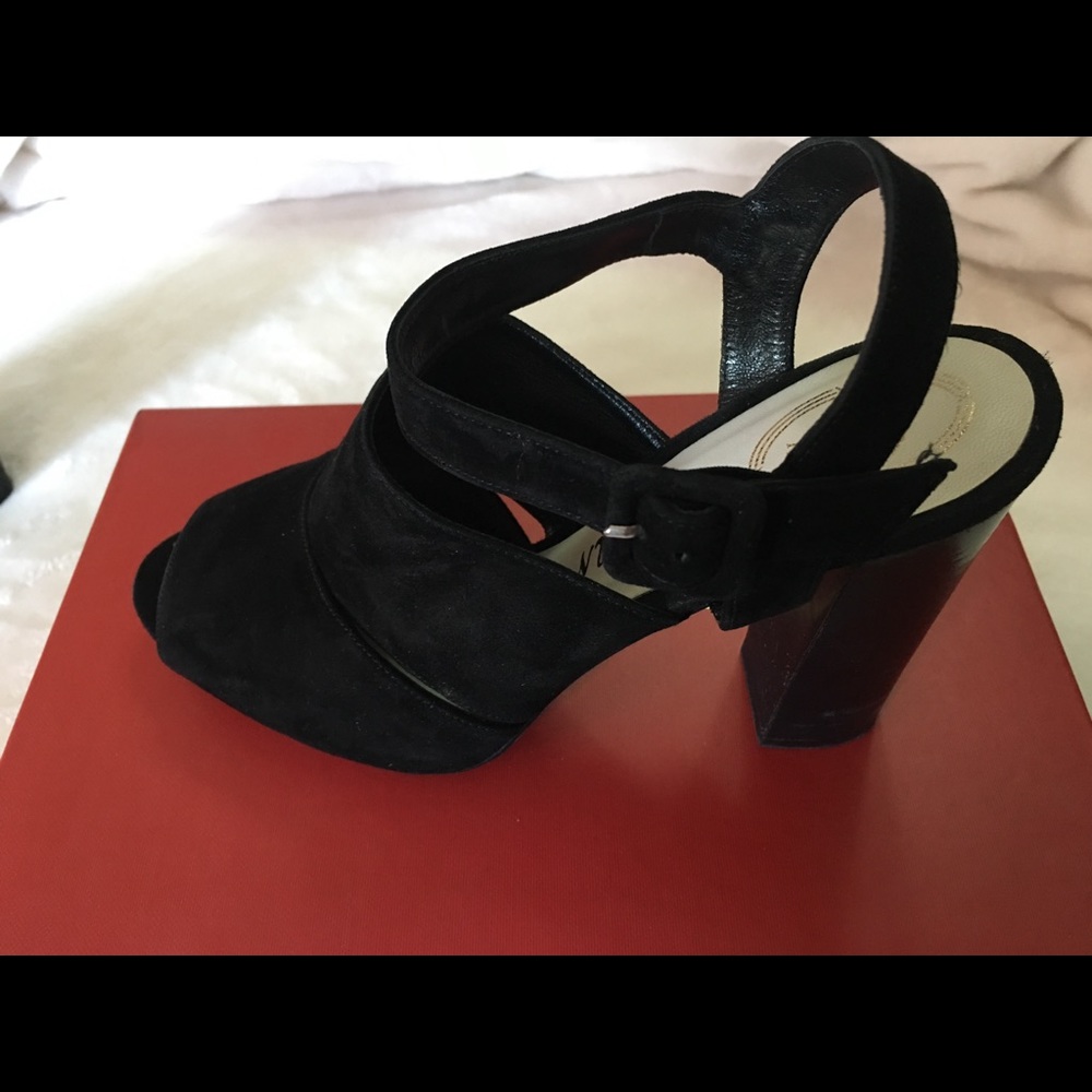 Delman Block Heel Open Toe Shoe - image 2